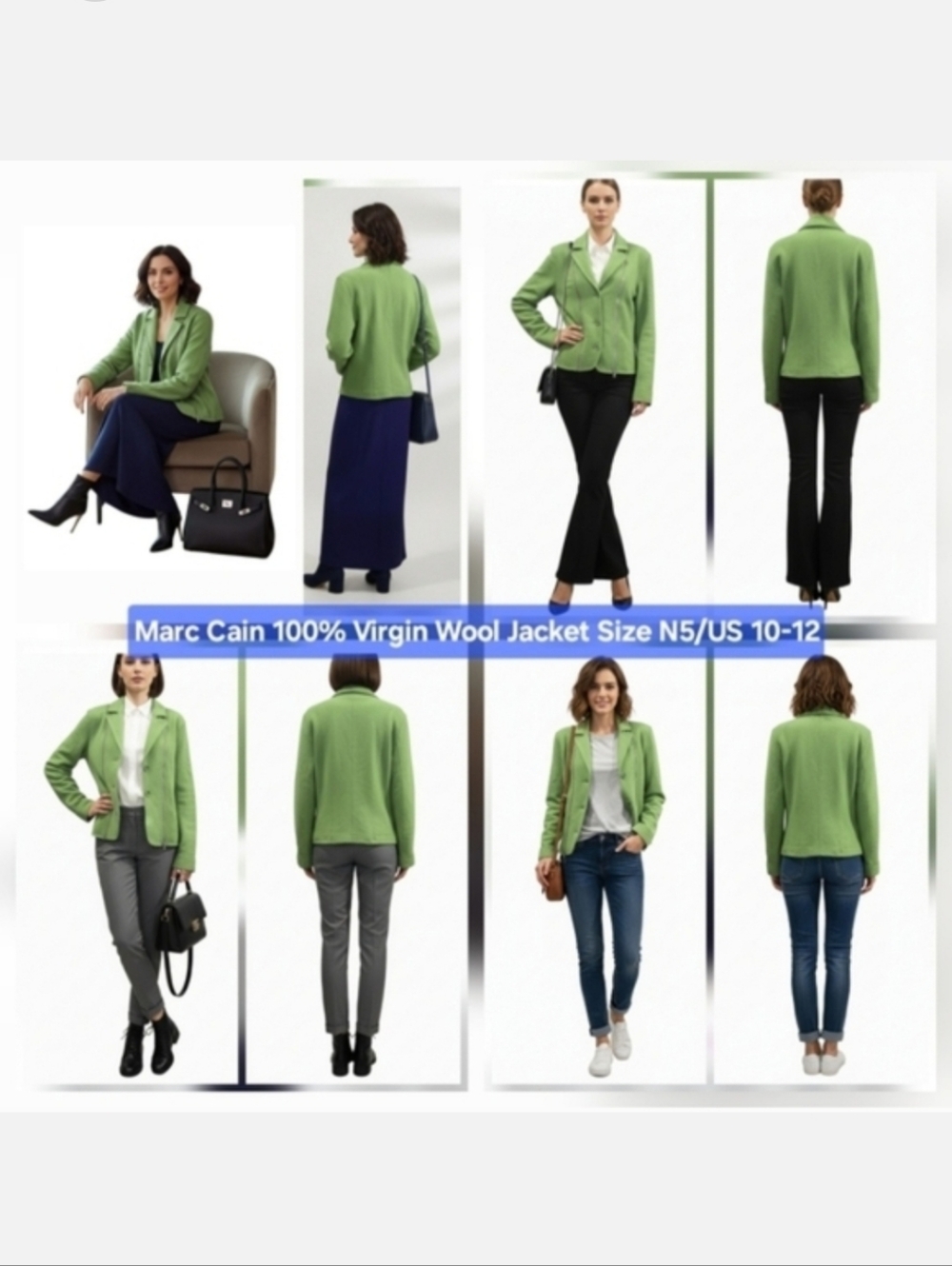 Marc Cain 100% virgin wool jacket Size N5/US 10-12